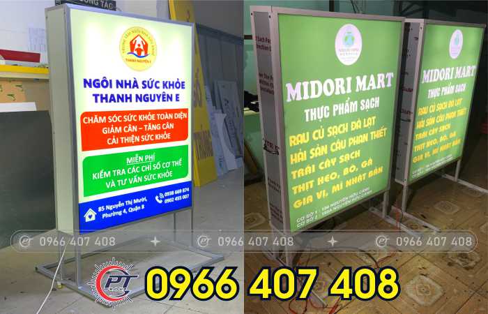 làm hộp đèn tại nha trang - giá hộp đèn bảng hiệu tại nha trang
