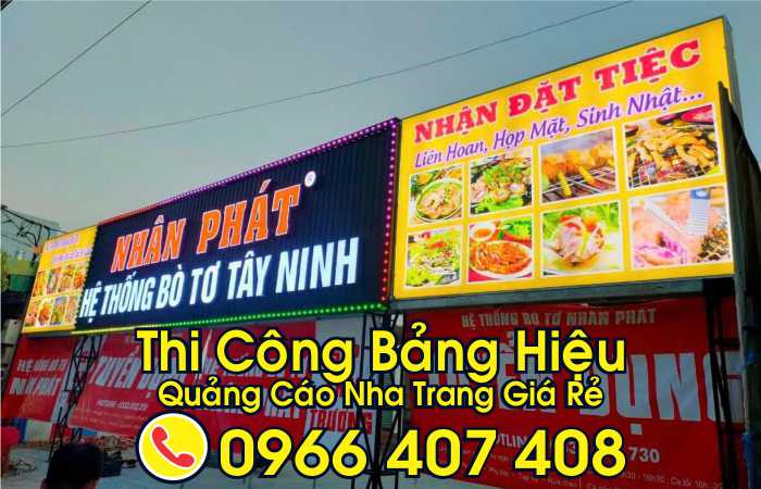 thi công bảng hiệu tại nha trang giá rẻ - thi công bảng hiệu quảng cáo nha trang - giá thi công bảng hiệu nha trang