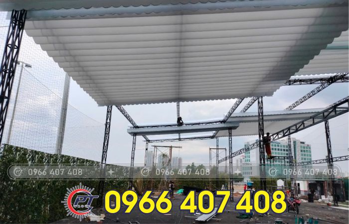 thi công mái xếp bạt kéo tại hồ chí minh cho quán nhậu, nhà hàng