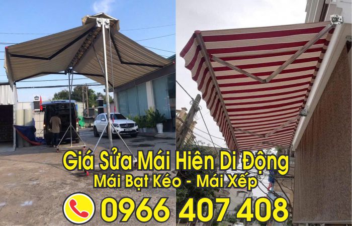 giá thay bạt mái hiên di động
