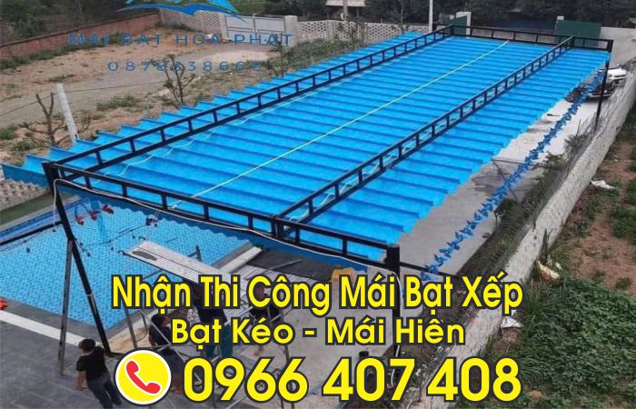 nhận thi công mái bạt xếp bạt kéo - sửa mái bạt xếp bạt kéo