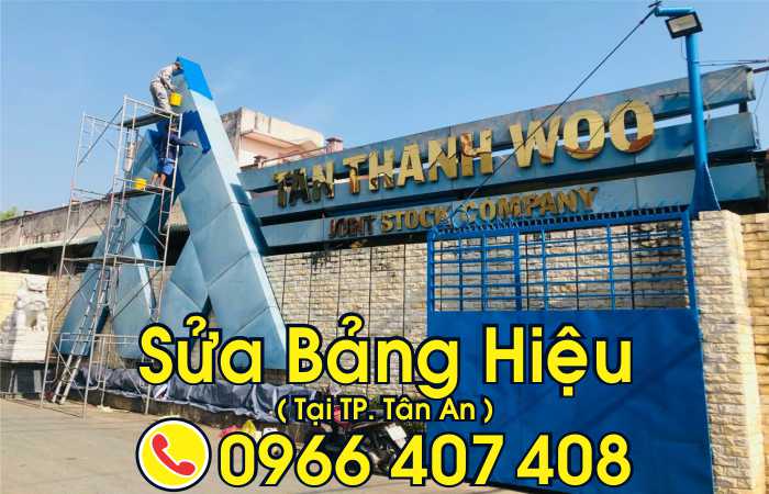 sửa bảng hiệu tại tân an