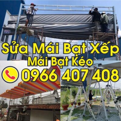 sửa mái bạt xếp bạt kéo