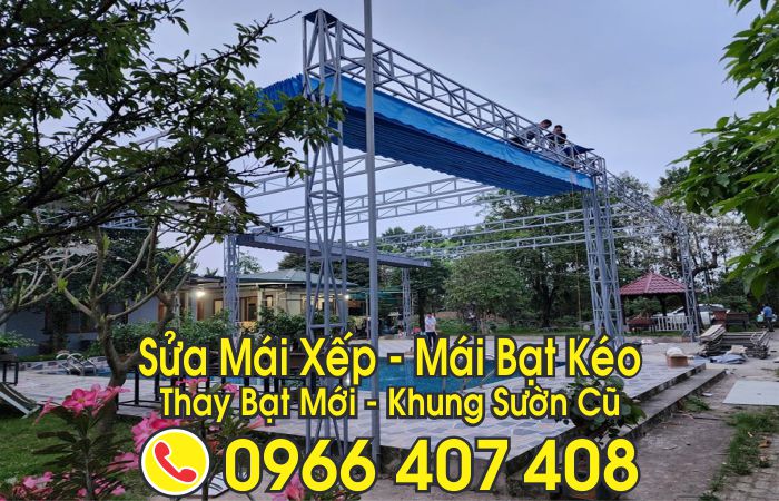 sửa mái bạt xếp bạt kéo tại hồ chí minh - giá thay bạt mái xếp mái kéo