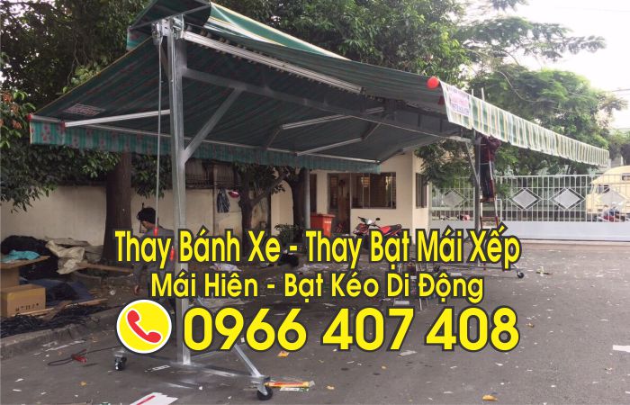thay bánh xe thay bạt mái xếp