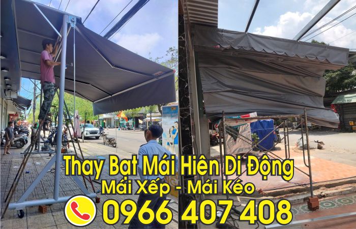 thay bạt mái hiên di động