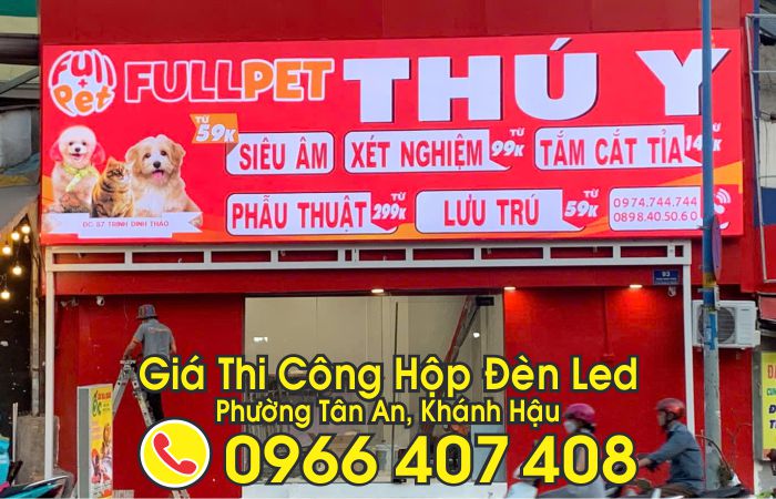 giá bảng hiệu đèn led long an - thi công hộp đèn led tại long an