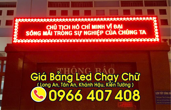 giá bảng led chạy chữ long an - tân an, khánh hậu, kiến tường