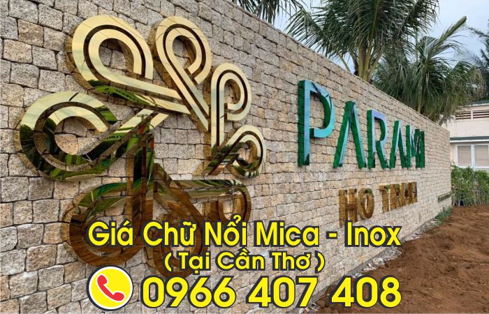 giá chữ nổi mica inox cần thơ