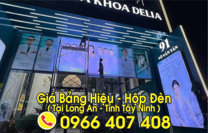 giá hộp đèn bảng hiệu tại long an - làm hộp đèn bảng hiệu tại long an