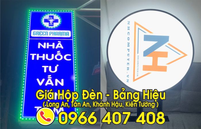 giá hộp đèn bảng hiệu tại long an - phường long an