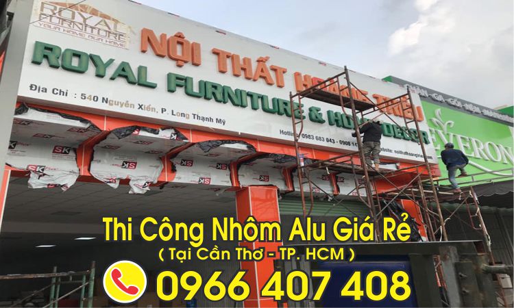 làm bảng hiệu alu tại cần thơ - thi công nhôm alu tại cần thơ giá rẻ 