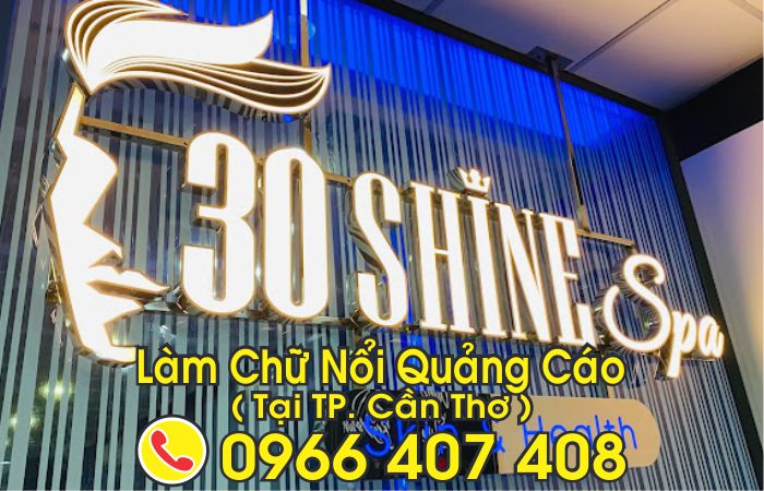 làm chữ nổi quảng cáo tại cần thơ giá rẻ - giá chữ nổi mica inox cần thơ