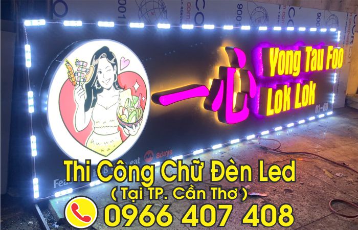 làm chữ nổi quảng cáo tại cần thơ giá rẻ - làm chữ nổi mica inox tại cần thơ