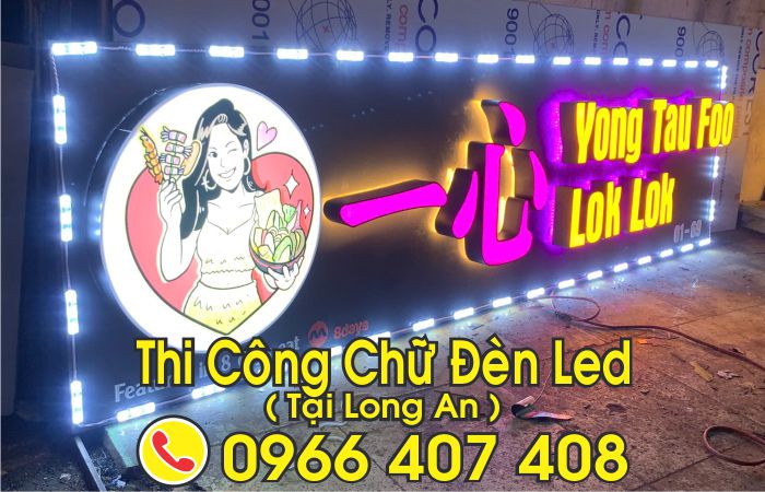 làm chữ nổi quảng cáo tại long an giá rẻ - làm chữ nổi mica inox tại long an