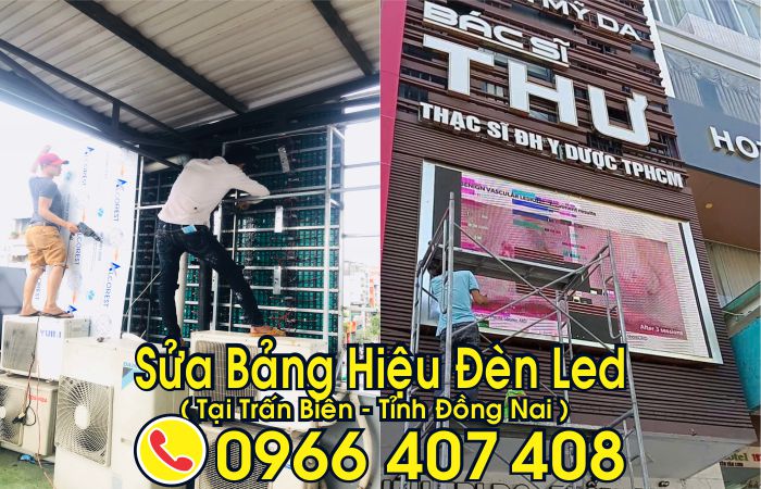 sửa bảng hiệu đèn led tại trấn biên