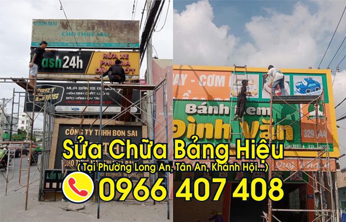 sửa bảng hiệu tại long an - sửa bảng hiệu nhôm alu tại long an