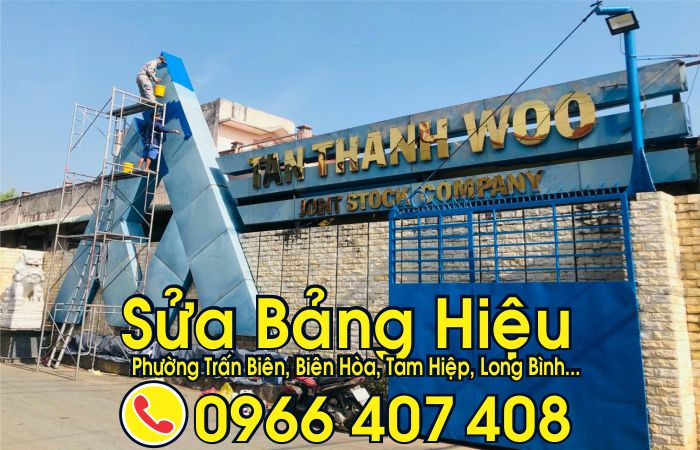 sửa bảng hiệu tại trấn biên - phường trấn biên