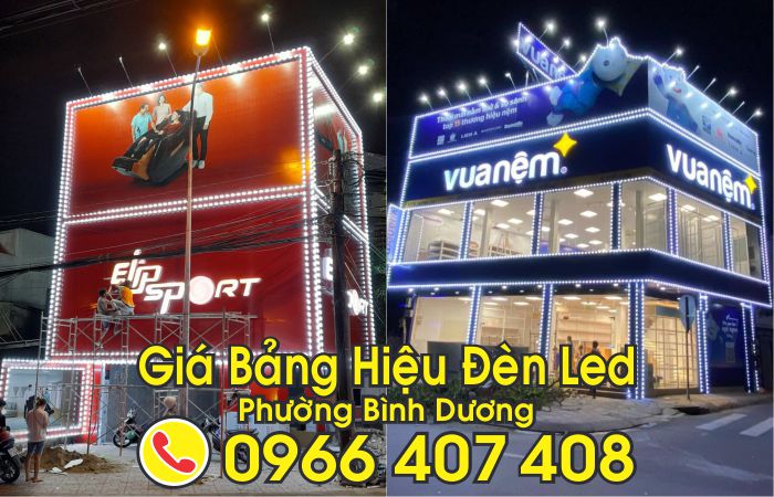 thi công bảng đèn led tại bình dương - giá bảng hiệu đèn led bình dương