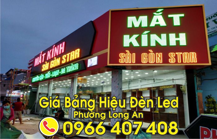 thi công bảng đèn led tại long an - giá bảng hiệu đèn led long an