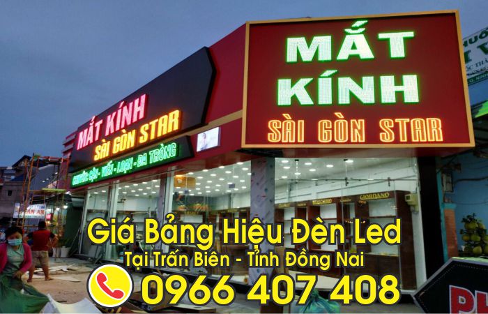 thi công bảng đèn led tại trấn biên - giá bảng hiệu đèn led trấn biên