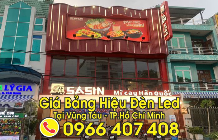 thi công bảng đèn led tại vũng tàu - giá bảng hiệu đèn led vũng tàu