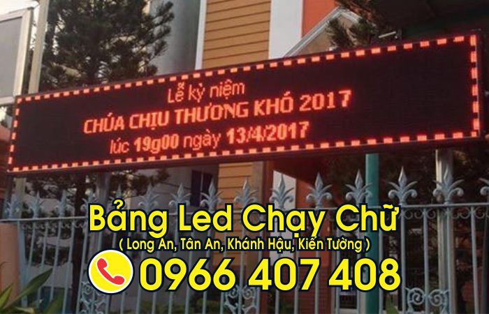thi công bảng hiệu led chạy chữ long an - giá bảng led chạy chữ long an