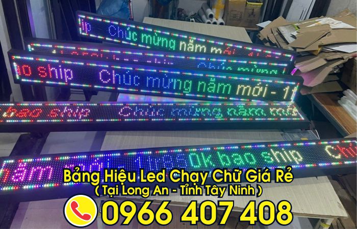 thi công bảng hiệu led chạy chữ long an