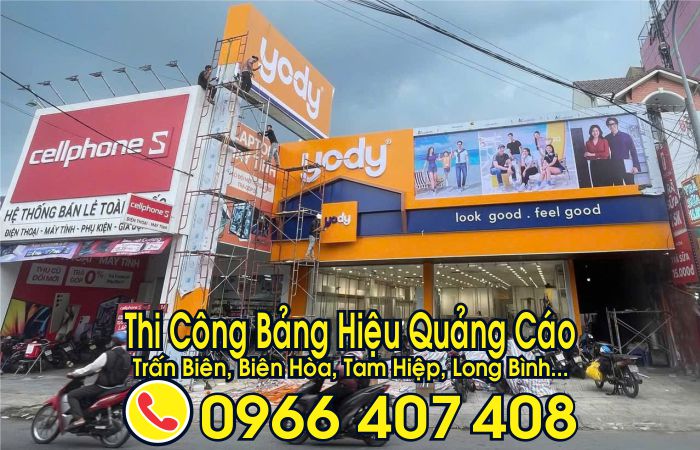 thi công bảng hiệu quảng cáo tại trấn biên