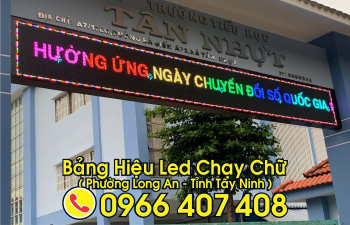 thi công bảng led chạy chữ tại long an