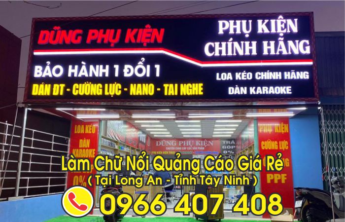 thi công chữ đèn led tại phường long an - giá chữ nổi mica inox long an - làm chữ nổi quảng cáo tại long an giá rẻ
