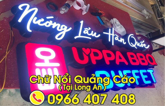 thi công chữ đèn led tại phường long an