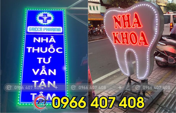 thi công hộp đèn led tại trấn biên