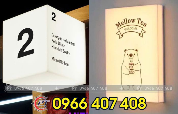 thi công hộp đèn led tại bình dương - hộp đèn nhựa mica