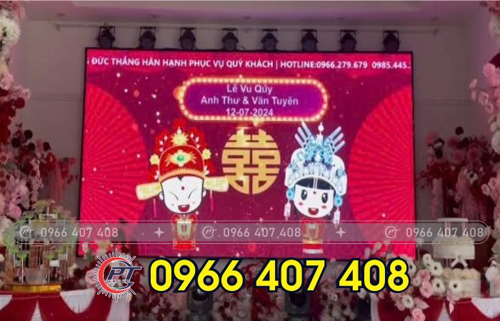 giá thi công màn hình led cho tiệc cưới