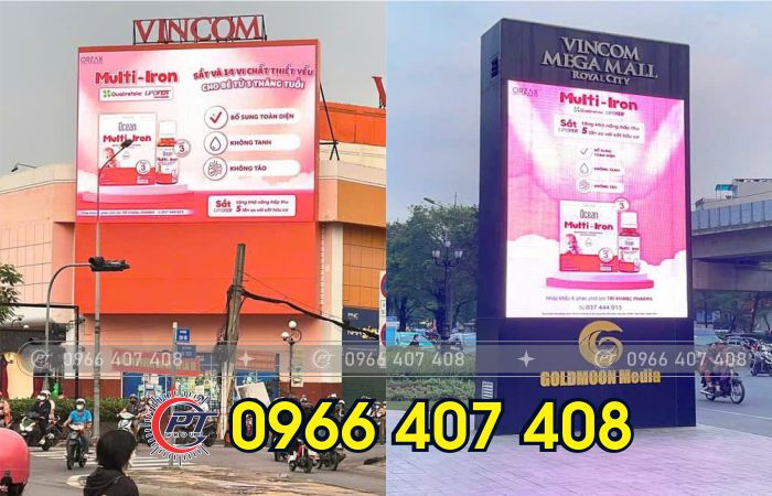 thi công màn hình led ngoài trời tại trung tâm thương mại