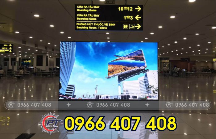 thi công màn hình led sân bay