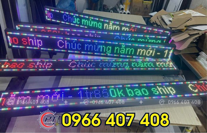 Dịch vụ thi công bảng led quảng cáo chạy chữ - Liên Hệ: 0966.407.408 Dịch vụ thi công bảng led quảng cáo chạy chữ