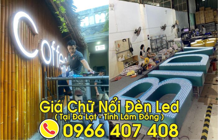 giá chữ nổi mica inox đà lạt - lâm đồng
