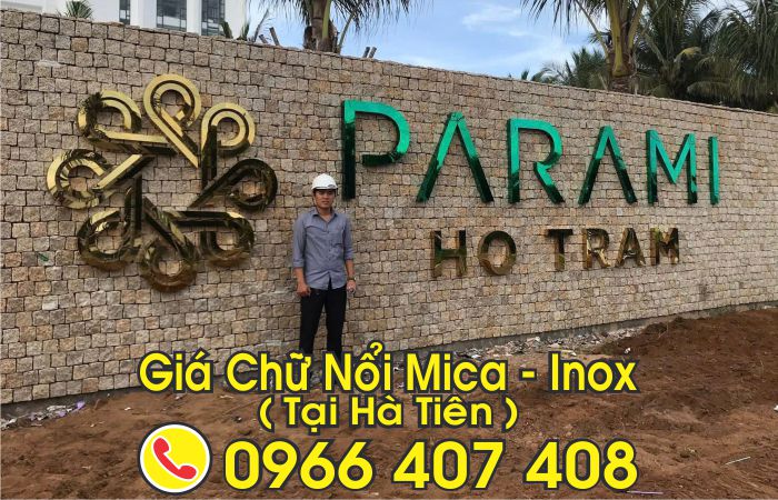 giá chữ nổi mica inox hà tiên - tỉnh an giang