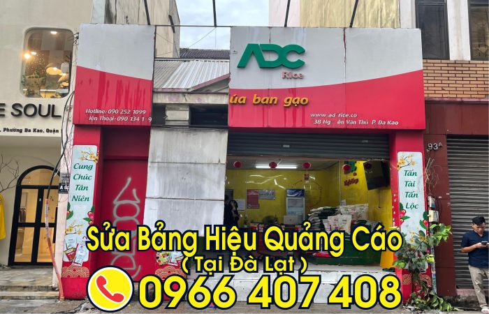 sửa bảng hiệu quảng cáo tại đà lạt