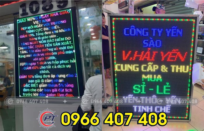 thi công bảng quảng cáo chạy chữ giá rẻ - Liên hệ: 0966.407.408 thi công bảng quảng cáo chạy chữ giá rẻ