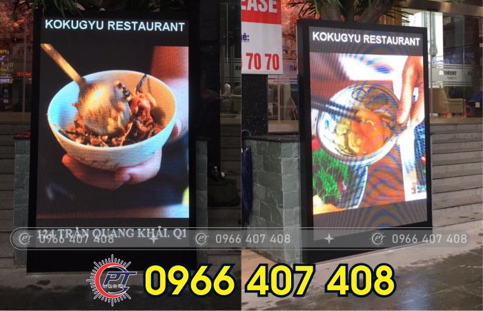 thi công bảng quảng cáo chạy chữ - nhà hàng - Liên hệ: 0966.407.408 thi công bảng quảng cáo chạy chữ - nhà hàng