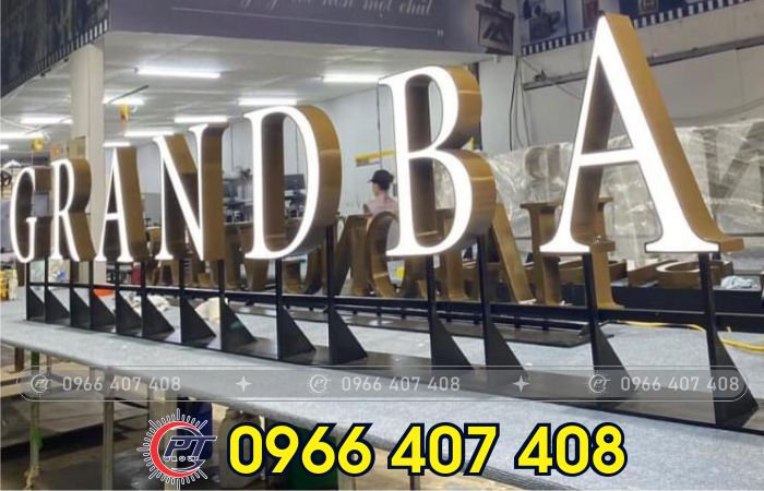 dịch vụ thi công chữ nổi đèn led - Liên hệ: 0966.407.408 dịch vụ thi công chữ nổi đèn led