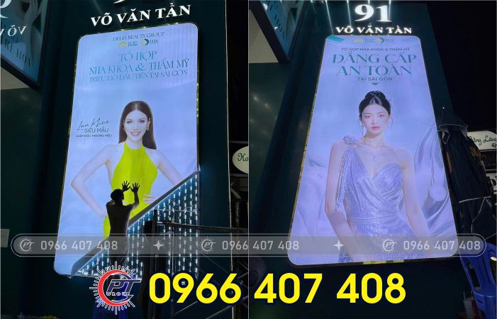 công ty thi công hộp đèn bảng hiệu giá rẻ - Liên hệ: 0966.407.408 công ty thi công hộp đèn bảng hiệu giá rẻ
