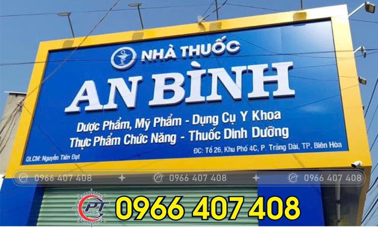 thi công bảng hiệu alu Chữ Nổi - Liên hệ: 0966.407.408 thi công bảng hiệu alu - Chữ nổi