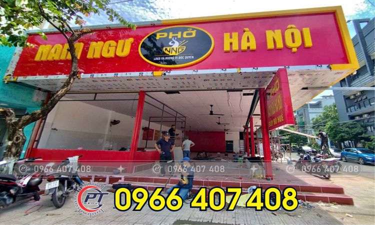 thi công bảng hiệu alu - Liên hệ: 0966.407.408 thi công bảng hiệu alu
