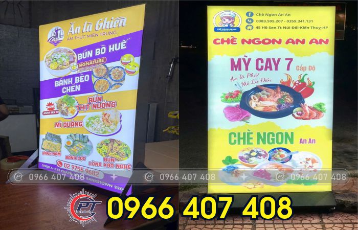 thi công hộp đèn quảng cáo - Bạt Không Gân - Liên hệ: 0966.407.408 thi công hộp đèn quảng cáo - Bạt Không Gân