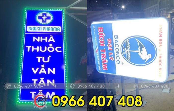 thi công hộp đèn quảng cáo - Liên hệ: 0966.407.408 thi công hộp đèn quảng cáo