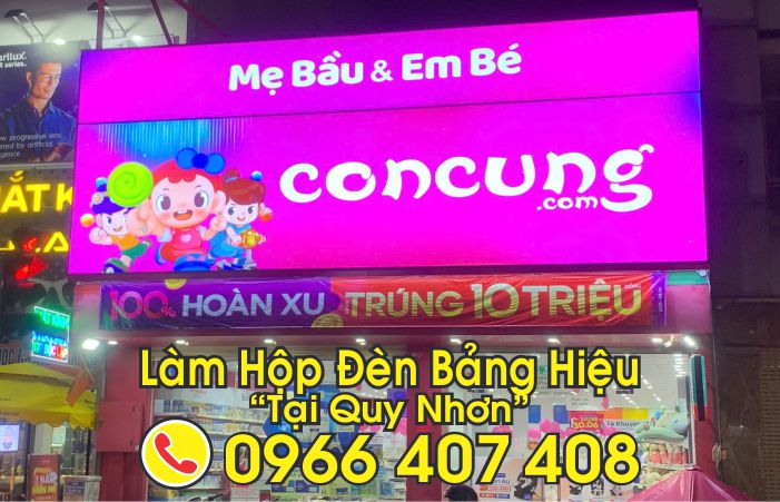 làm hộp đèn bảng hiệu quy nhơn giá rẻ - Liên hệ: 0966.407.408 làm hộp đèn bảng hiệu quy nhơn giá rẻ